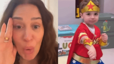 Atriz Claudia Raia e seu filho em postagem que viralizou (Foto: Reprodução/Instagram)